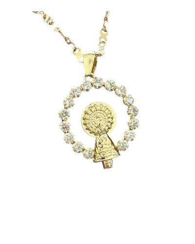Medalla virgen del Pilar oro 18 quilates