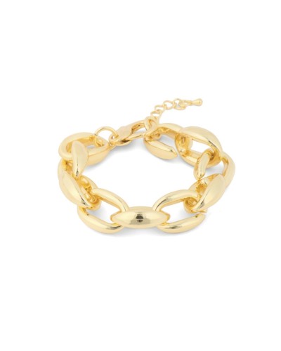Pulsera dorada eslabón grande