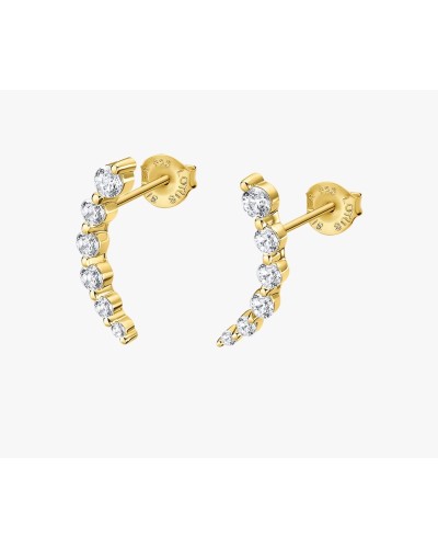 Pendientes plata de ley dorada
