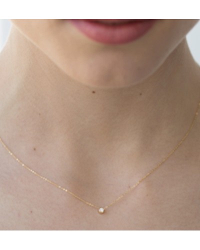 Gargantilla diamante  oro amarillo