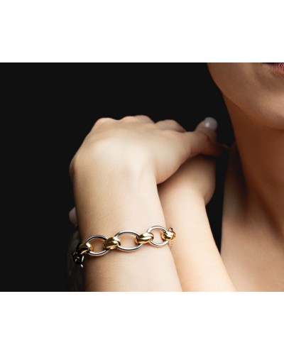 Pulsera acero bicolor