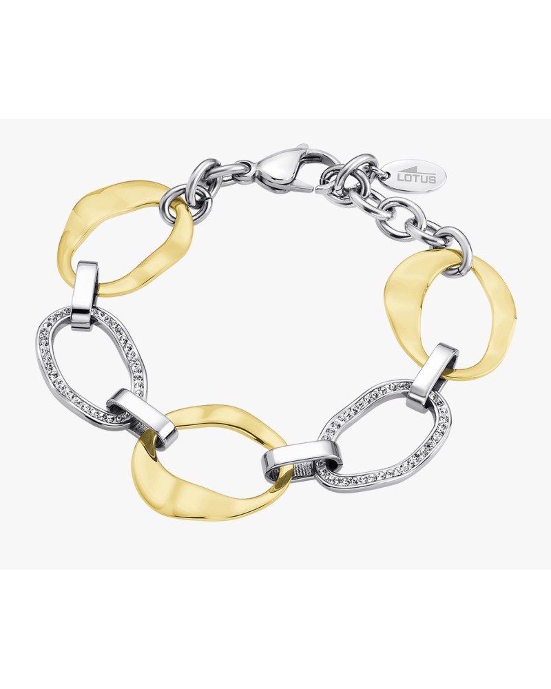 Pulsera acero bicolor Piedras