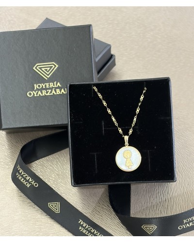 Medalla Nácar y oro de ley virgen del pilar