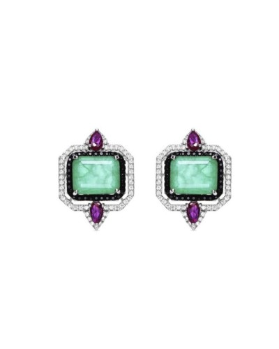 Pendientes joya color verde