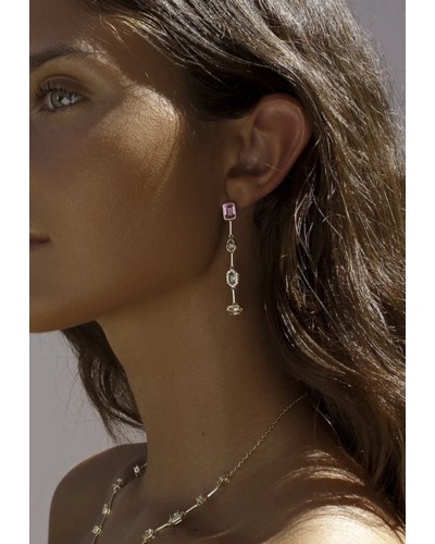 Pendientes largos elegantes, pendientes joya